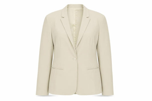 Hyphen Women Beige Blazer Jacket UK 14 Tailored Work Formal