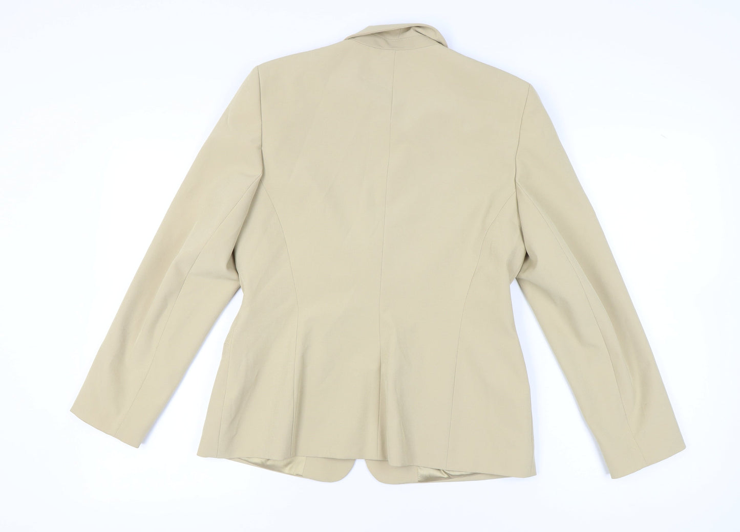 Hyphen Women Beige Blazer Jacket UK 14 Tailored Work Formal