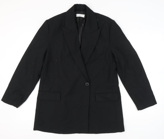 Mango Women’s Black UK 12 Classic Wool Blend Blazer