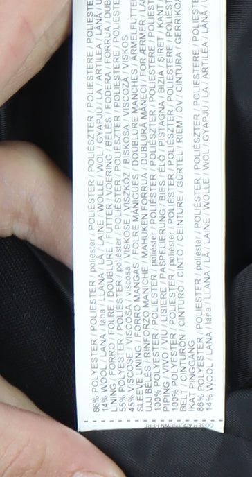 Mango Women’s Black UK 12 Classic Wool Blend Blazer