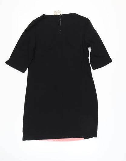 Anthology Womens Black Multicoloured Striped Sheath Dress Size 12