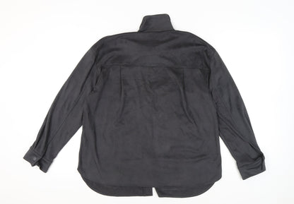 Primark Women’s Black Button-Up Shirt Size S 10/12 Long Sleeve