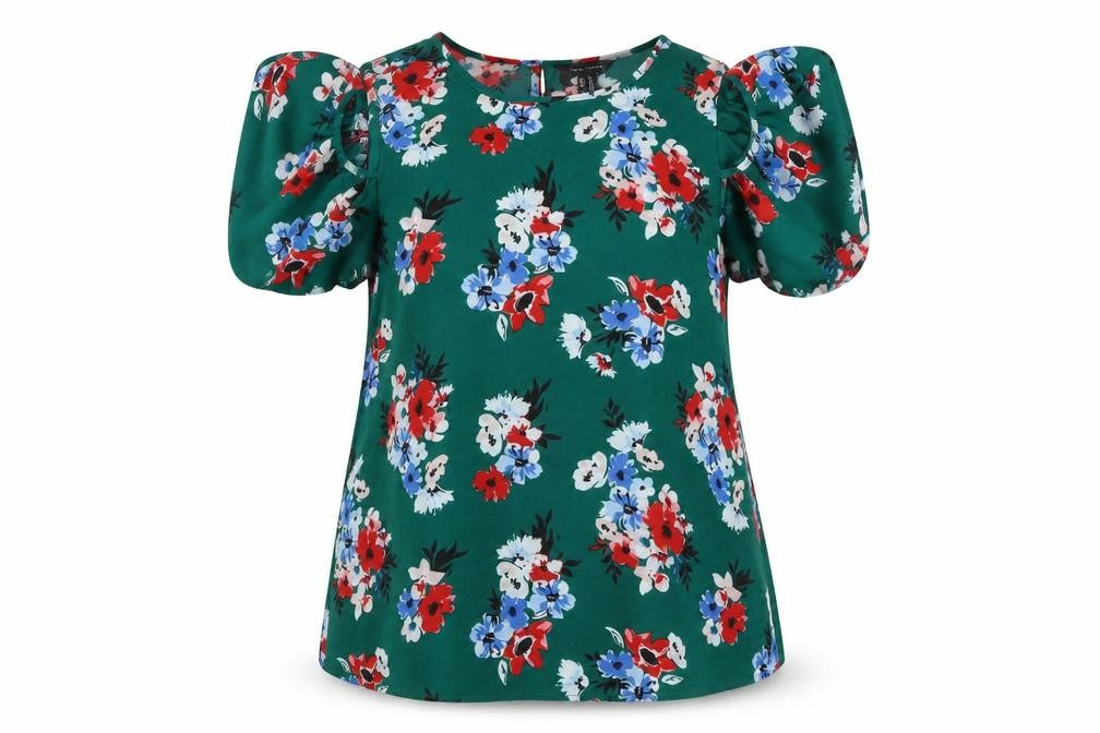 Womens UK Size 12 New Look Green Tunic Blouse
