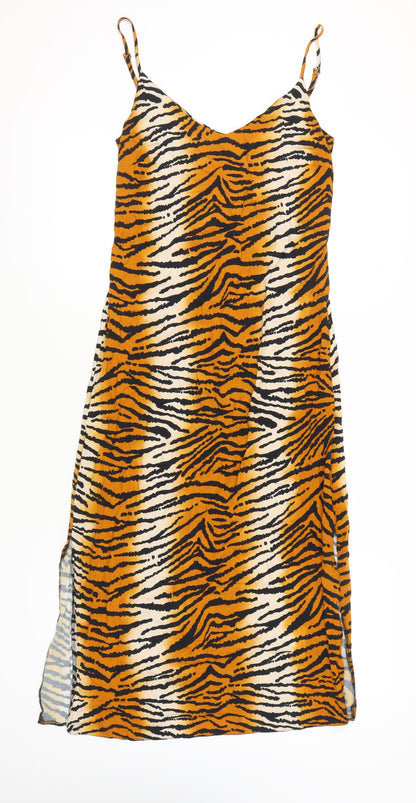Dorothy Perkins Women’s Multicoloured Animal Print Slip Dress UK 10