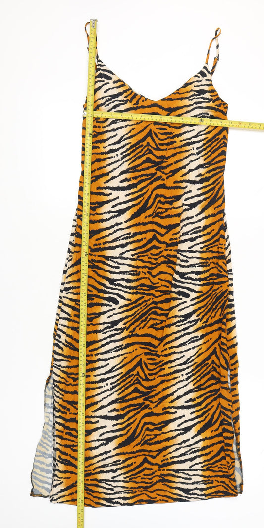Dorothy Perkins Women’s Multicoloured Animal Print Slip Dress UK 10