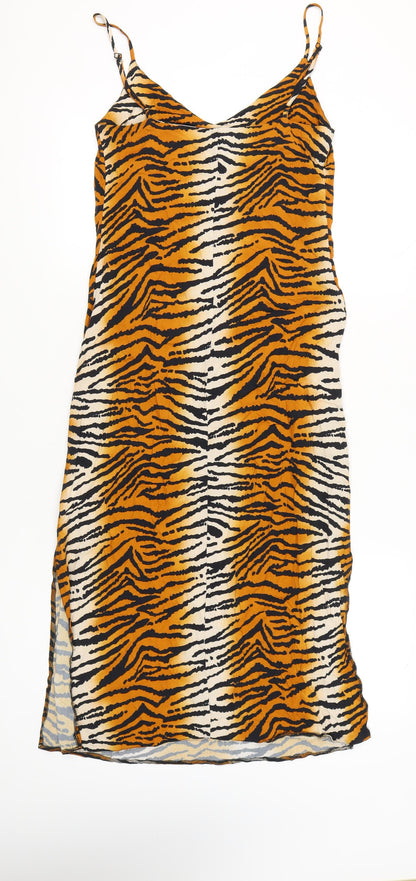 Dorothy Perkins Women’s Multicoloured Animal Print Slip Dress UK 10