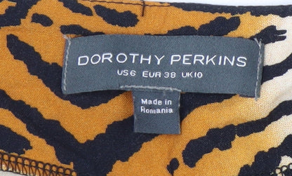 Dorothy Perkins Women’s Multicoloured Animal Print Slip Dress UK 10