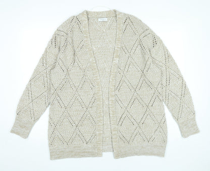 Womens UK Size XL Papaya Beige Cardigan Jumper