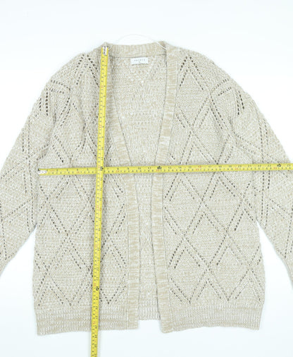 Womens UK Size XL Papaya Beige Cardigan Jumper
