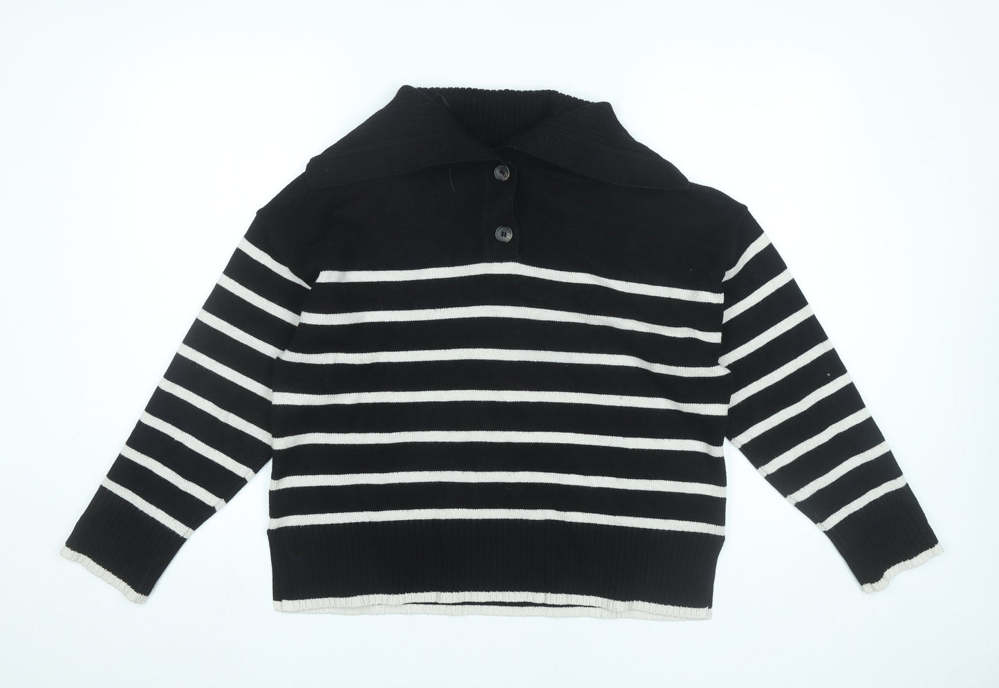 Womens UK Size M Zara Black Pullover Jumper