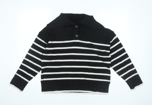 Womens UK Size M Zara Black Pullover Jumper