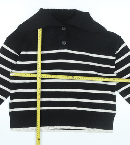 Womens UK Size M Zara Black Pullover Jumper