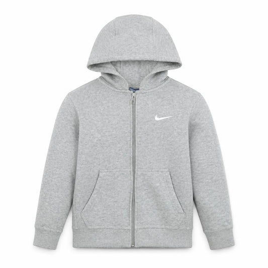 Nike Boys Grey Full Zip Hoodie 8-10 Years Regular Fit Sportswear