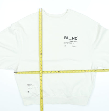 Mens UK Size S River Island White Pullover Sweatshirt