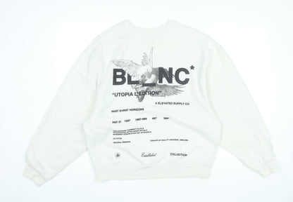 Mens UK Size S River Island White Pullover Sweatshirt