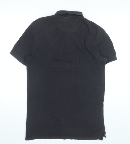 Banana Republic Men's Black Small Polo Shirt Cotton Stretch