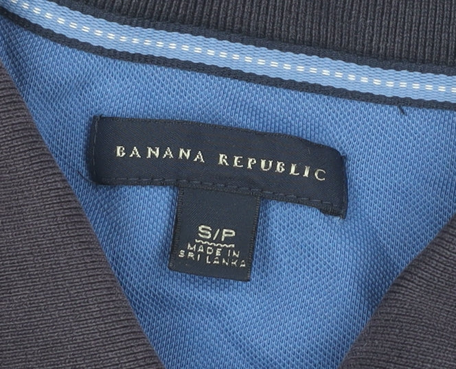 Banana Republic Men's Black Small Polo Shirt Cotton Stretch
