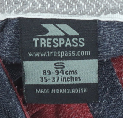 Trespass Men’s Blue Fleece 1/4 Zip Sweatshirt Size S Outdoor Hiking