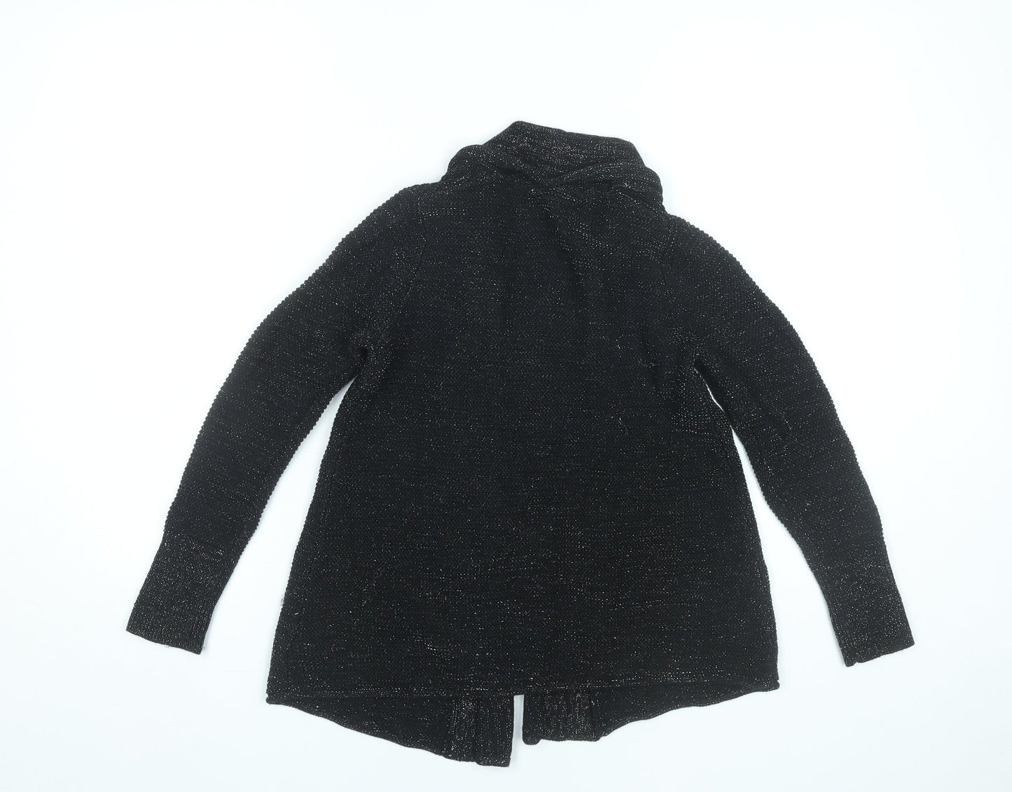 GAP Kids Girls Black Knit Cardigan Jumper Size 10-11 Years Long Sleeve