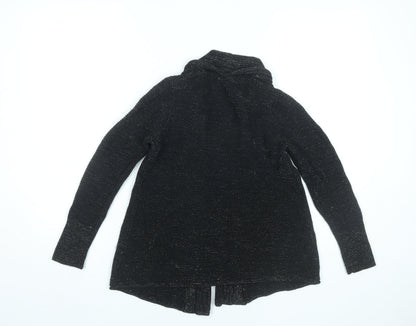 GAP Kids Girls Black Knit Cardigan Jumper Size 10-11 Years Long Sleeve