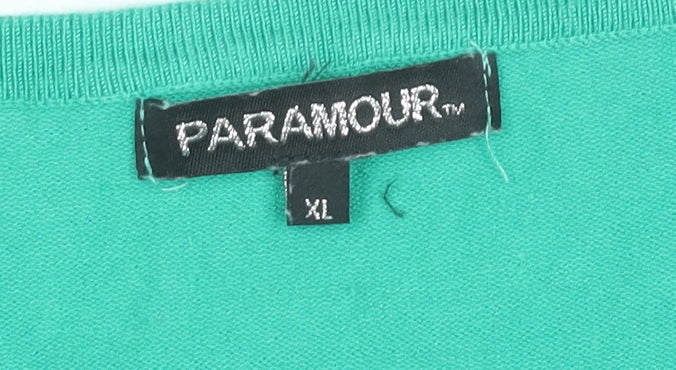 Womens UK Size XL Paramour Green Pullover Jumper