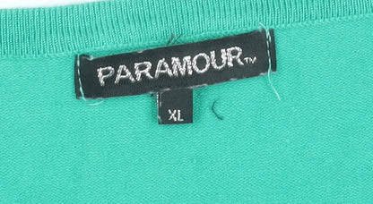 Womens UK Size XL Paramour Green Pullover Jumper
