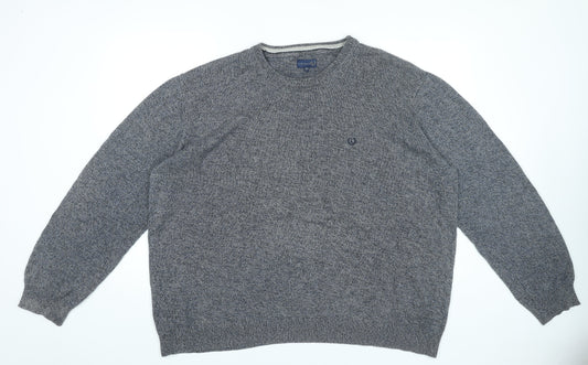 Lincoln Men’s Grey 3XL Cotton Crew Neck Pullover Jumper