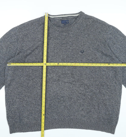 Lincoln Men’s Grey 3XL Cotton Crew Neck Pullover Jumper