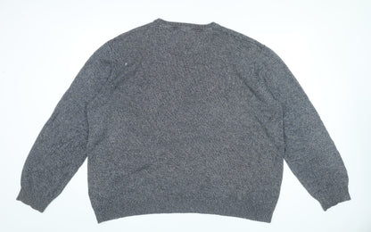 Lincoln Men’s Grey 3XL Cotton Crew Neck Pullover Jumper