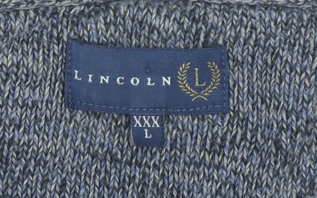 Lincoln Men’s Grey 3XL Cotton Crew Neck Pullover Jumper