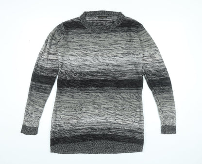 Dea London Womens Grey L Tunic Jumper Long Sleeve Knit Cowl Neck