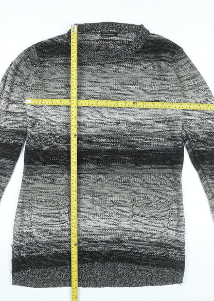 Dea London Womens Grey L Tunic Jumper Long Sleeve Knit Cowl Neck
