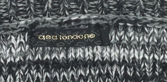 Dea London Womens Grey L Tunic Jumper Long Sleeve Knit Cowl Neck