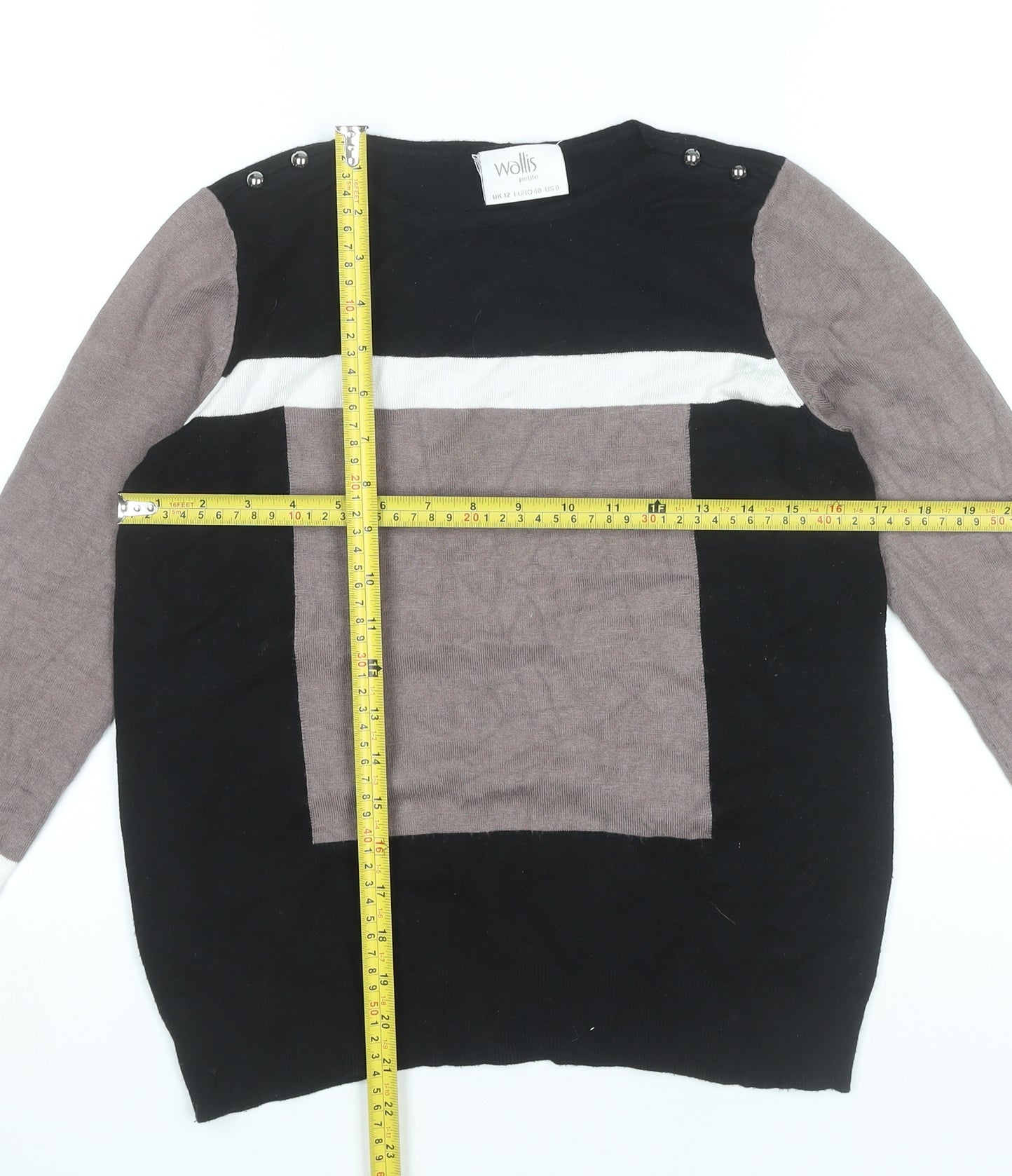 Womens UK Size 12 Wallis Multicoloured Pullover Jumper