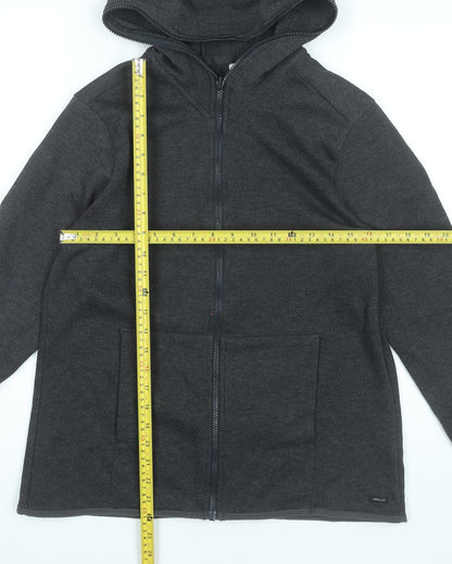 Mens UK Size L DECATHLON Grey Full Zip Hoodie