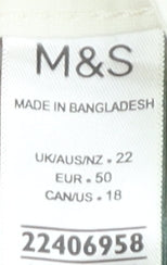 Marks and Spencer Womens Ivory Cargo Shorts Size 22 Cotton Summer