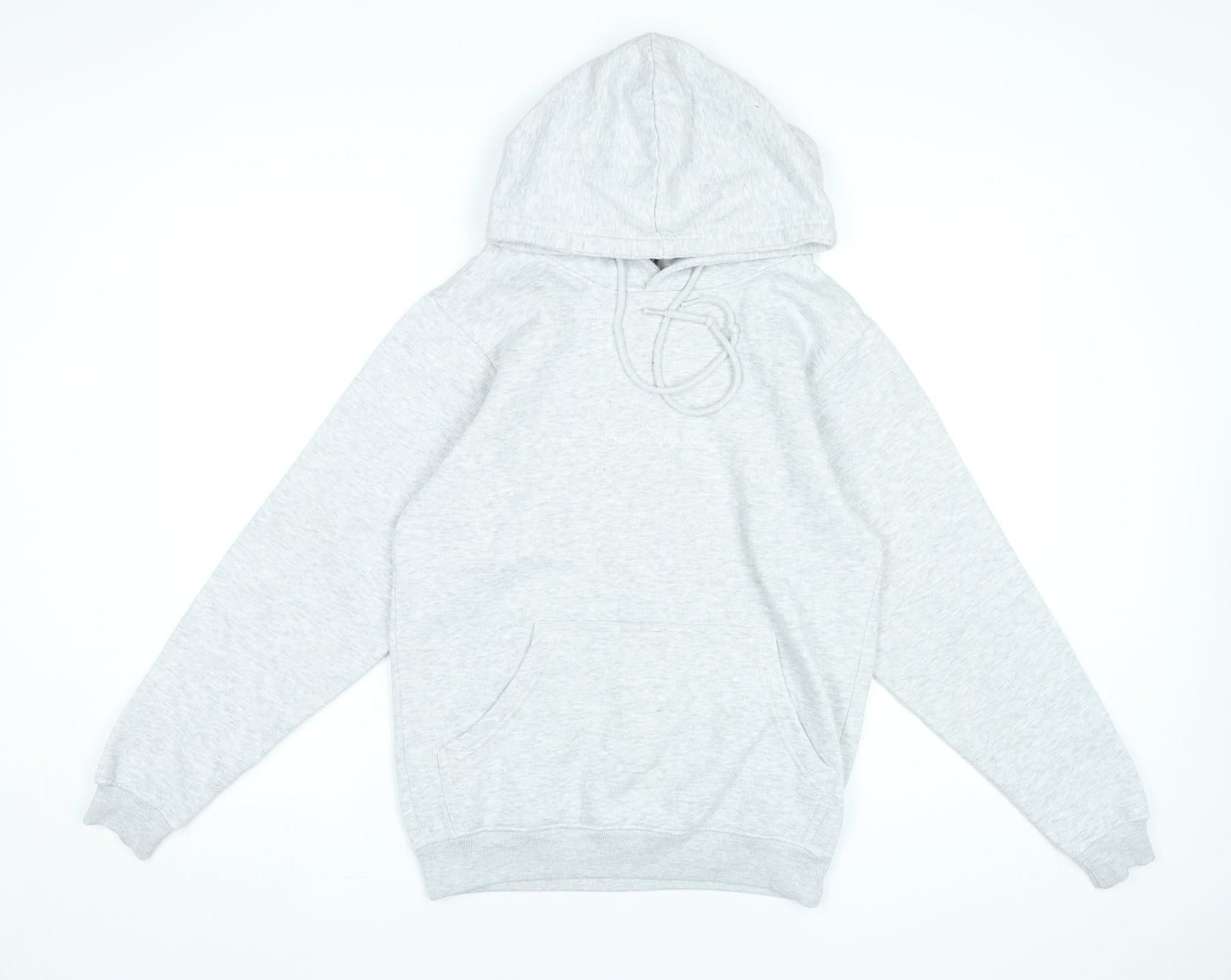 PrettyLittleThing Women’s Grey XS Pullover Hoodie Cotton Blend