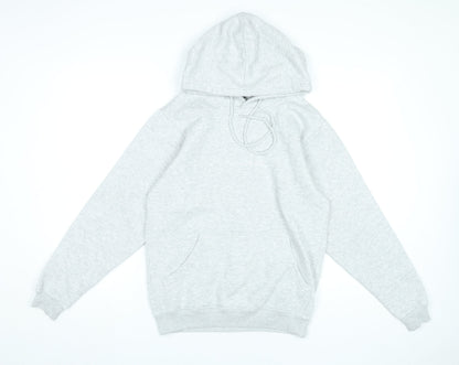PrettyLittleThing Women’s Grey XS Pullover Hoodie Cotton Blend