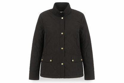Womens UK Size L Talbots Brown Quilted Coat