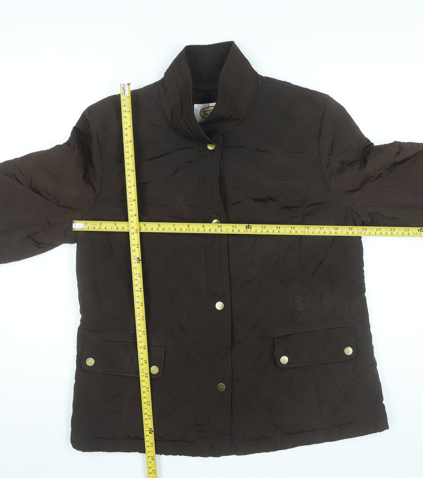 Womens UK Size L Talbots Brown Quilted Coat
