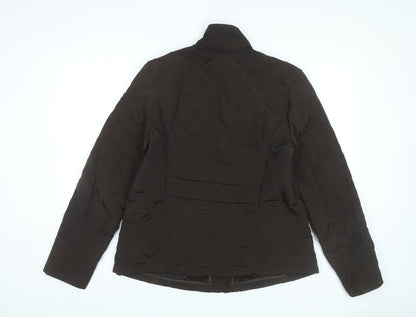 Womens UK Size L Talbots Brown Quilted Coat
