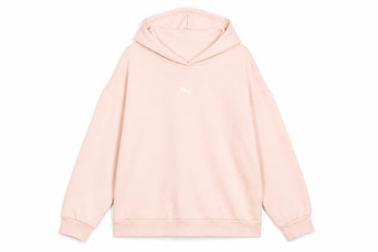 Front view of Puma girls’ pink hoodie teens uk 11-12y cotton blend pullover