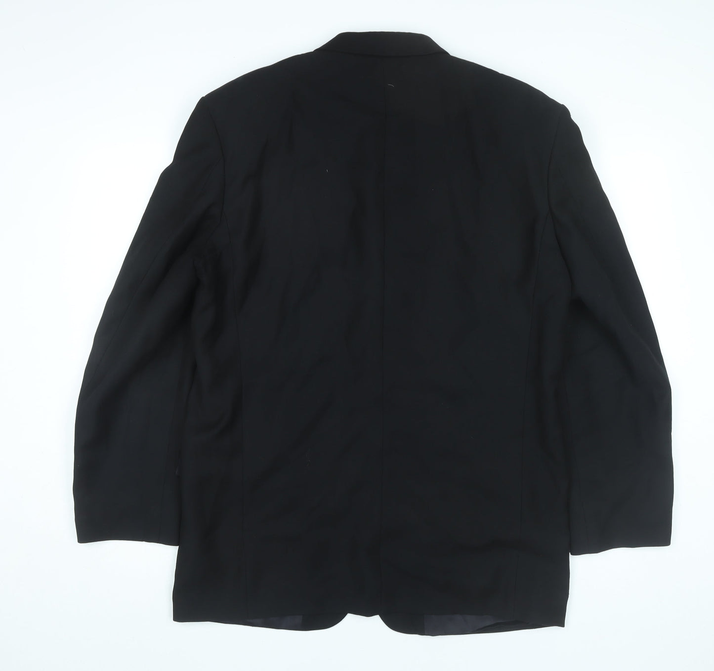 Tom English Mens Black Wool Blazer Jacket 40R Classic Formal