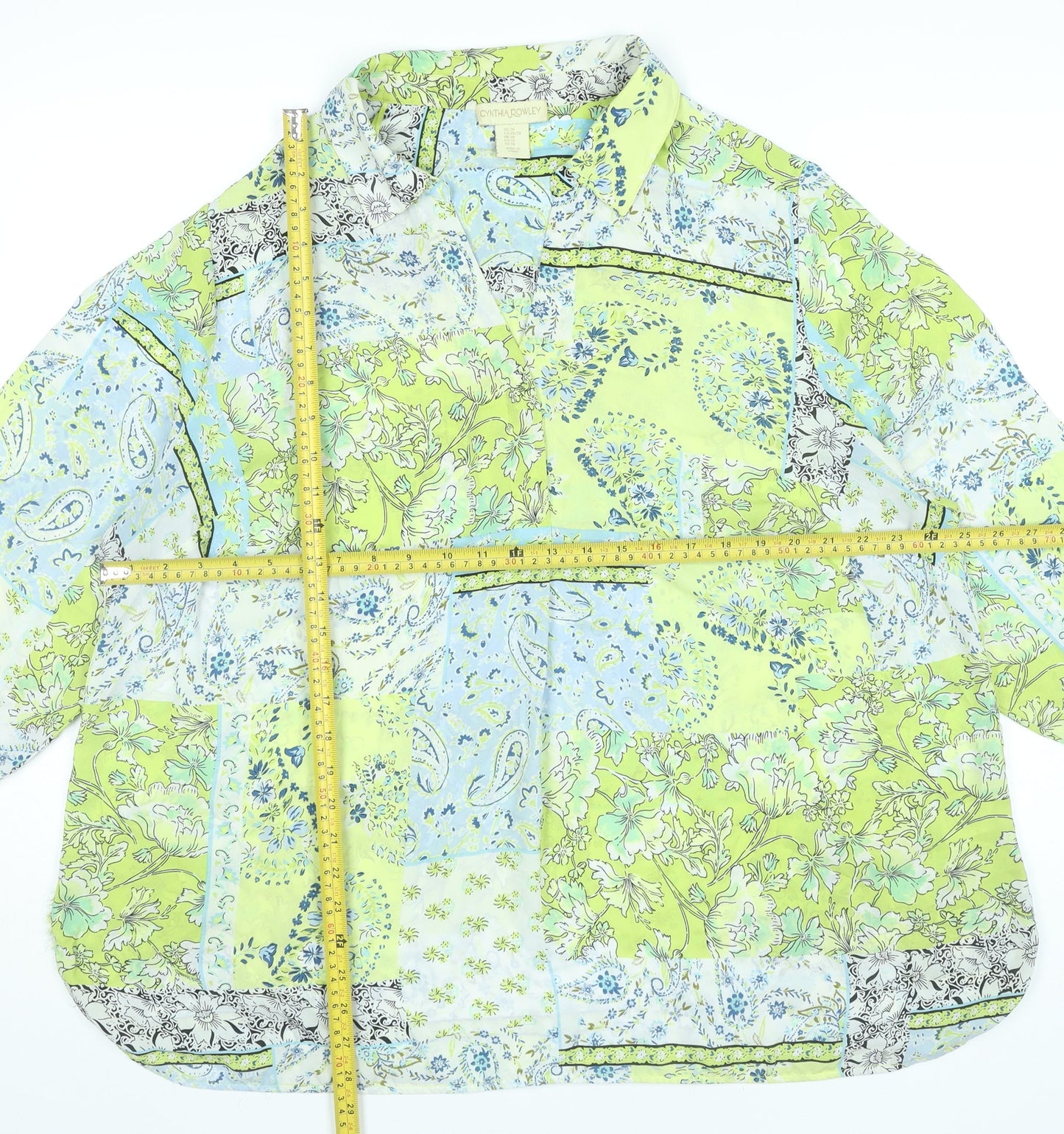 Womens UK Size 2XL Cynthia Rowley Multicoloured Tunic Blouse