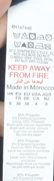 PrettyLittleThing Women’s Blue Ruched Bodycon Dress Size 6