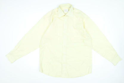 Van Heusen Men’s Beige 16” 41cm Regular Fit Long Sleeve Dress Shirt