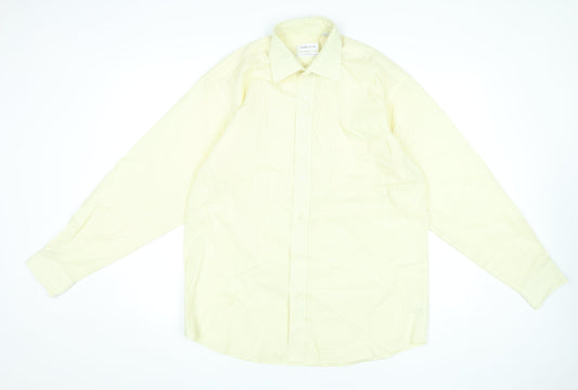 Van Heusen Men’s Beige 16” 41cm Regular Fit Long Sleeve Dress Shirt