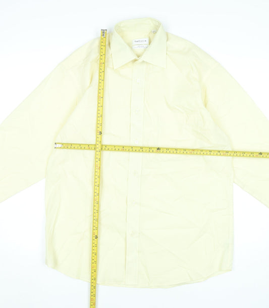 Van Heusen Men’s Beige 16” 41cm Regular Fit Long Sleeve Dress Shirt