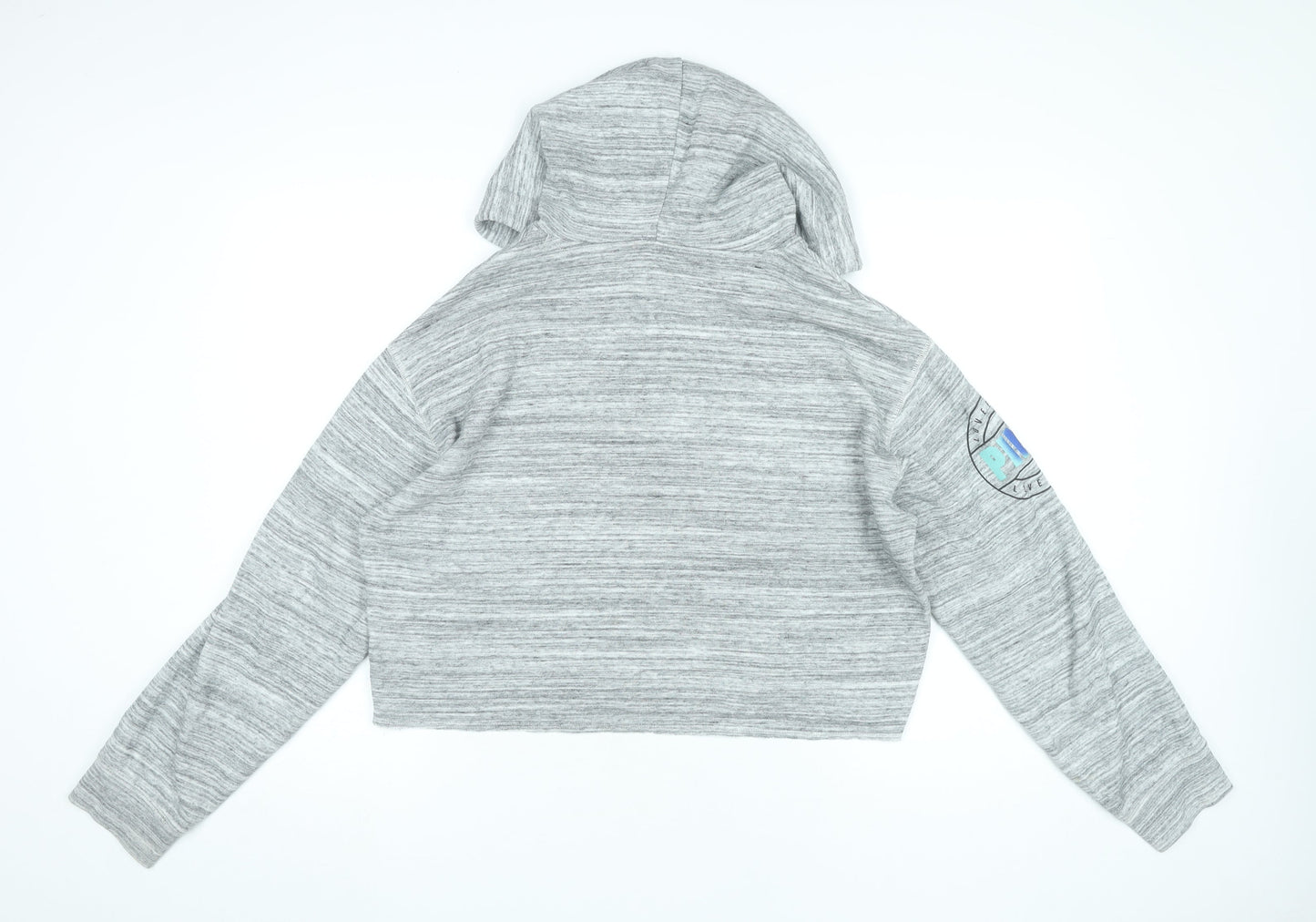Victoria's Secret PINK Women's Grey Hoodie Size 12 Pullover Logo