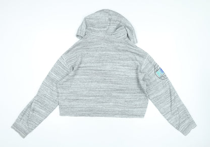 Victoria's Secret PINK Women's Grey Hoodie Size 12 Pullover Logo